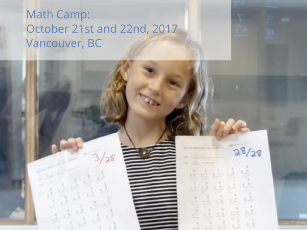 October 21st & 22nd Math Camp in Vancouver, BC (Deposit)